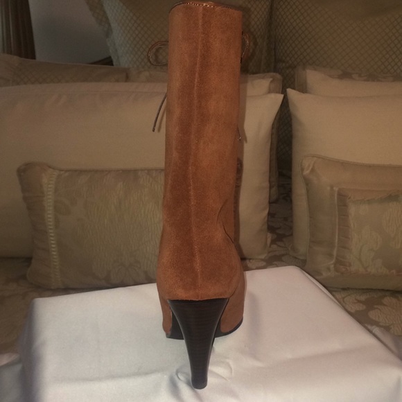 Colin Stuart “Super Sexy” Lace-up Mid-heel Boots - Picture 3 of 5